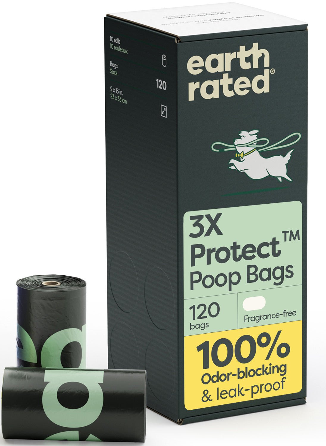 Odor-Blocking Dog Poop Bags Refill Rolls With 3X Protect Technology X1